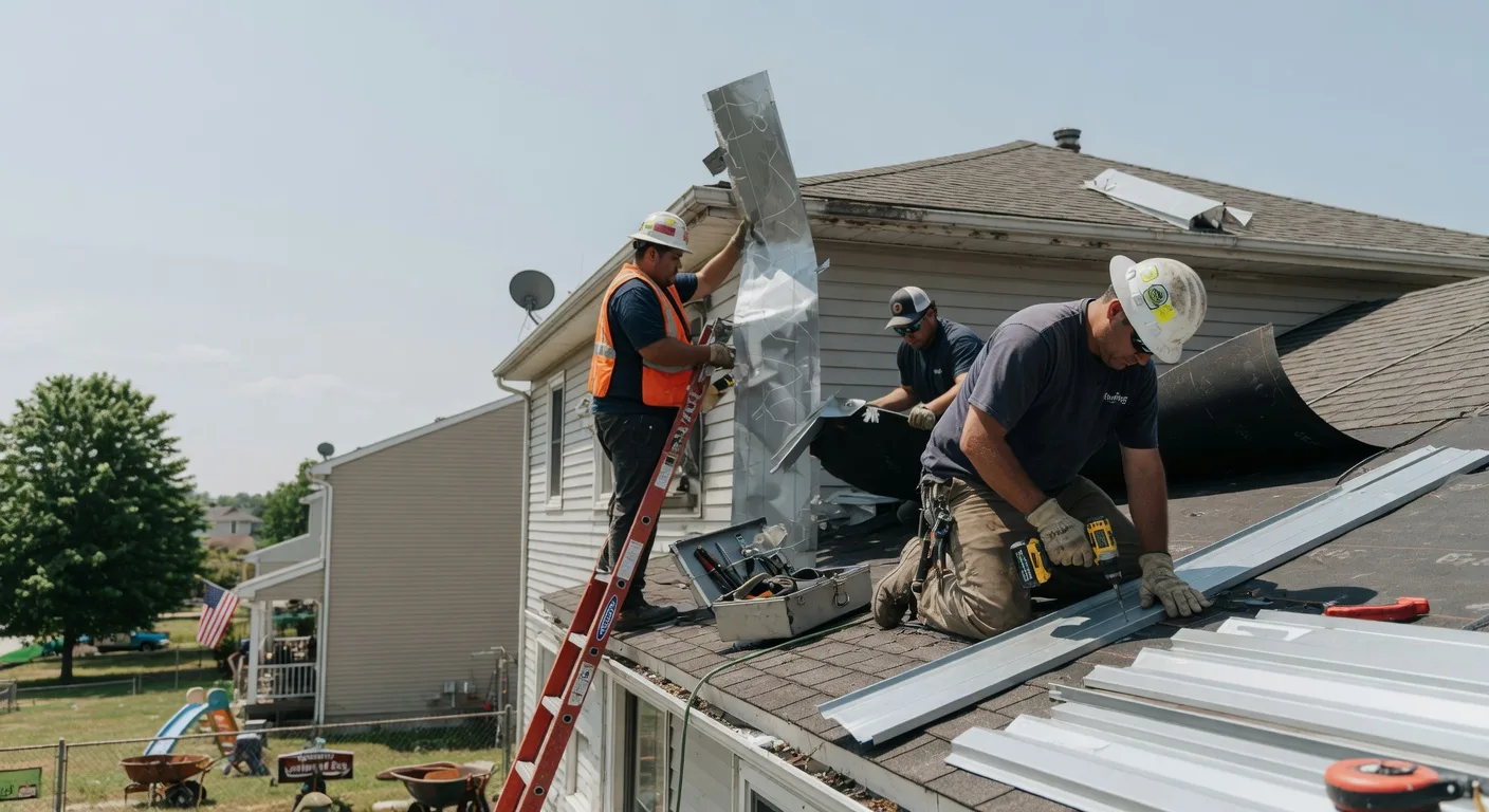 Storm Damage Metal Roof Repair in Pall Mall, TN